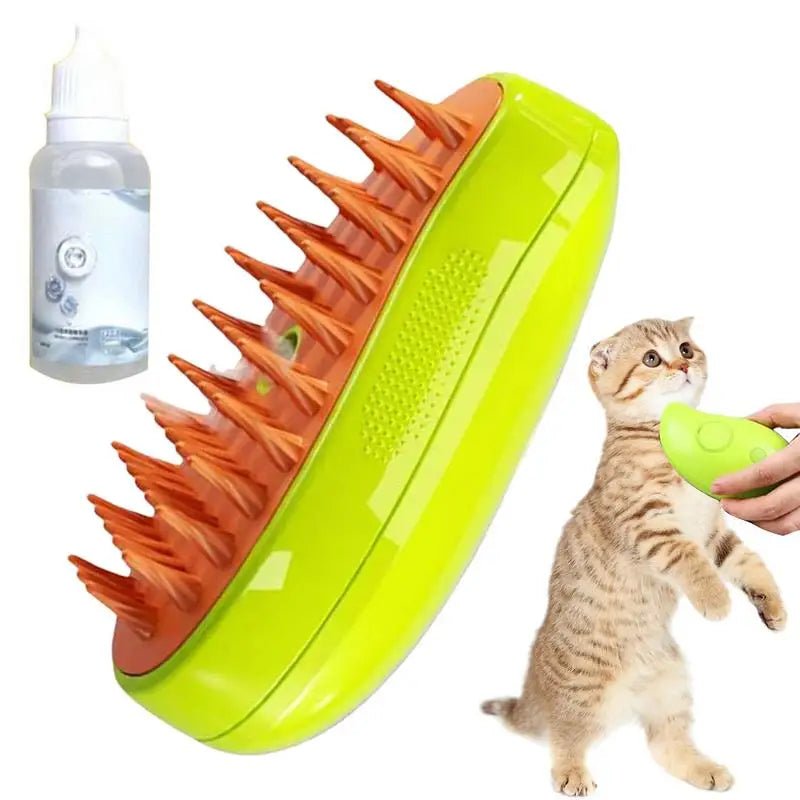 Cat Steamy Brush 3 In 1 Steamy Cat Brush Self Cleaning Pet Hair Remover Brush For Dogs Cats Grooming Tools Massage Brushes - Doggsandcatslover