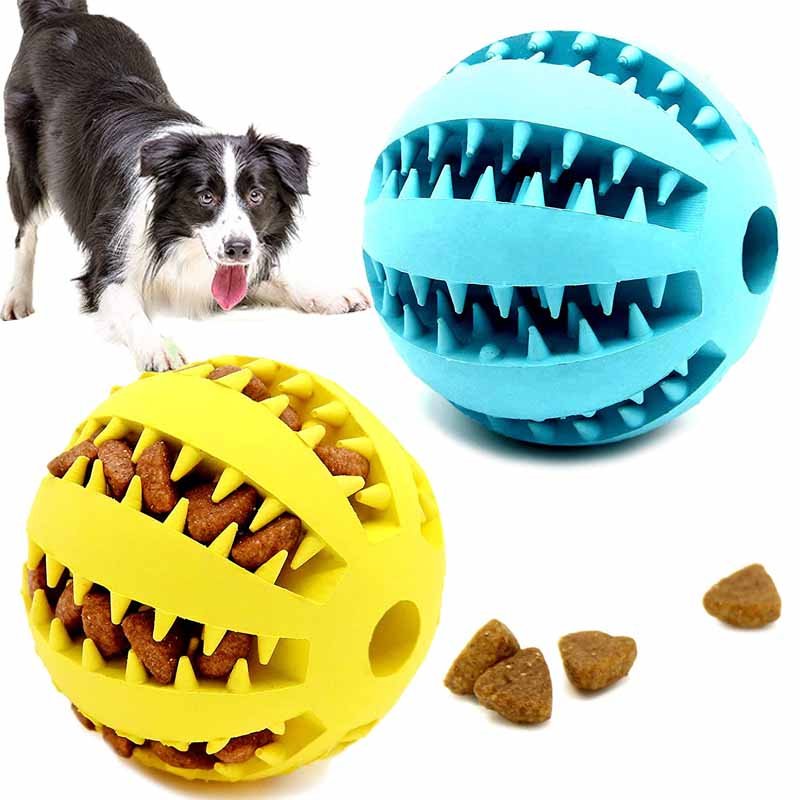 Tooth Cleaning Treat Interactive Elasticity Ball - Doggsandcatslover